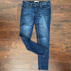 Abercombie & Fitch Low-Rise Skinny Jeans - Dark Wash, Size 4S
